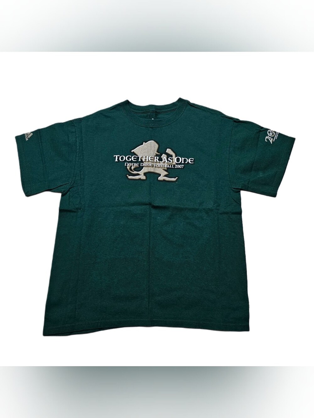 Notre Dame Fighting Irish Football 2007 T-Shirt Men Medium Green Tradition Tee
